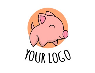 Projekt graficzny logo dla firmy online Logo świnka